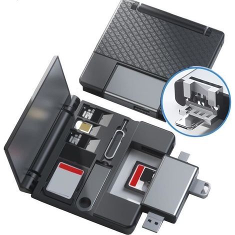 Lettore di schede Micro SD/Type C OTG multifunzione 7 in 1, adattatore per schede SD per fotocamera, smartphone, tablet, unità USB, SD (1/4)