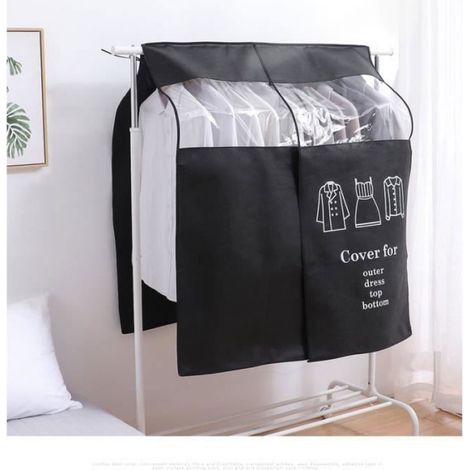 Housse de Vêtements - Universelle - Noir - 110 x 90 cm - Anti-Poussière - Imperméable Label (1/4)