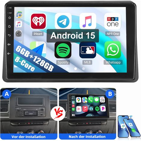 Autoradio Android 8 cœurs CarPlay 6+128G Pour Renault Master Opel Movano B Nissan NV400 6+128G (1/5)