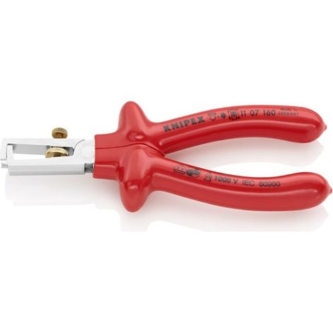 Abisolierzange mit Öffnungsfeder 11 07 160 Knipex (1/5)