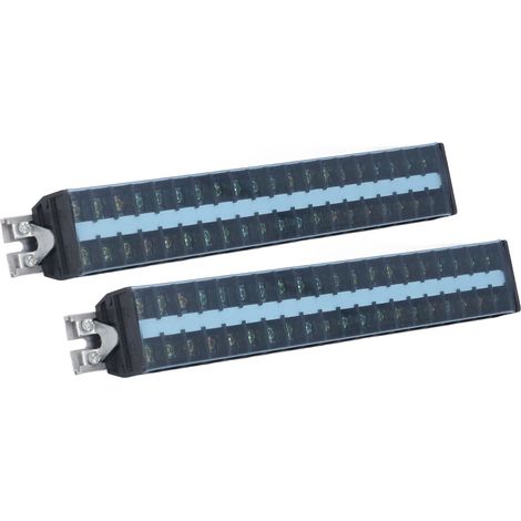 Lot de 2 borniers de jonction 660V 20A T2020, rail à barrière isolé, coque pour éclairage de pont. (1/5)