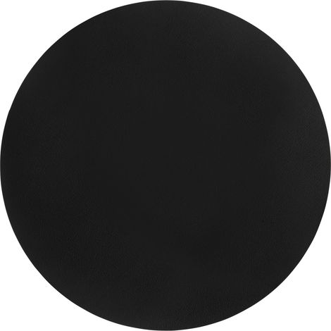 Set de table rond uni Noir 38x38 cm