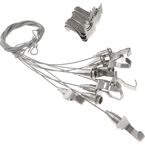 Lot de 10 barres suspension réglables pour tableaux, toiles et (1/5)