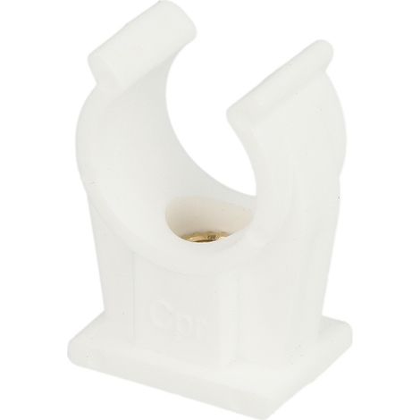 Clip p. tuyau PP avec douille laiton M6 simple pour tuyau diamètre 18 mm
