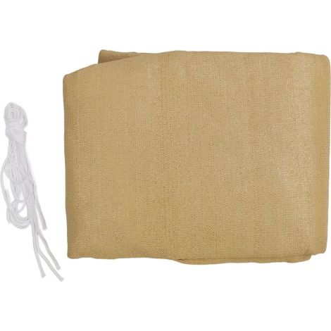 Voile d'ombrage d'extérieur rectangulaire en polyéthylène haute densité Beige, 4x6m, pour jardin et piscine (1/5)