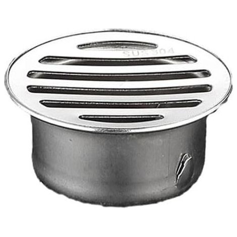 Siphon de sol rond en acier inoxydable pour salle de bain avec grand diamètre 63 mm (1/5)