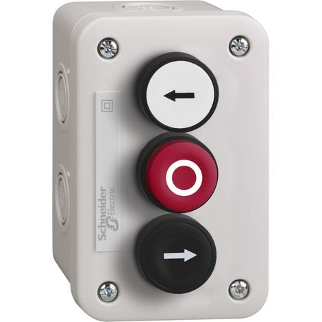 Harmony XALE boîte à boutons BP blanc 1O/F + BP rouge 1O/F + BP noir 1O/F SCHNEIDER XALE3255