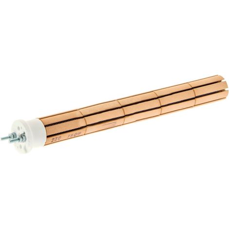 Resistencia Cerámica 750W para Termo Eléctrico  5 Piedras Ø29x270mm  Recambio Seco Vainada Bitensión  Alta Durabilidad