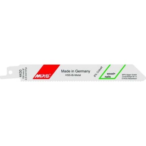 Lama per sega mps 4430-5 geometria inversa resistente