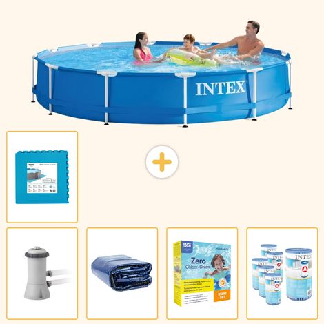 Intex Piscine Tubulaire Ronde - 366x76 cm - 6-pièces SCB23 (1/5)