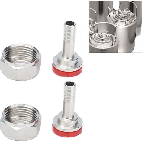 2PCS Raccord de Fût Américain en Acier Inoxydable pour Tuyau de Bière de 5/16 Pouces (1/5)