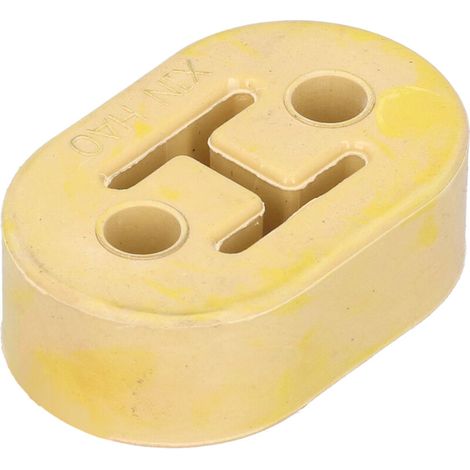 Jeffergarden Support de silencieux à 2 trous en polyuréthane anti-vibrations, raccords universels pour tuyaux d'échappement automobiles, jaune (1/5)
