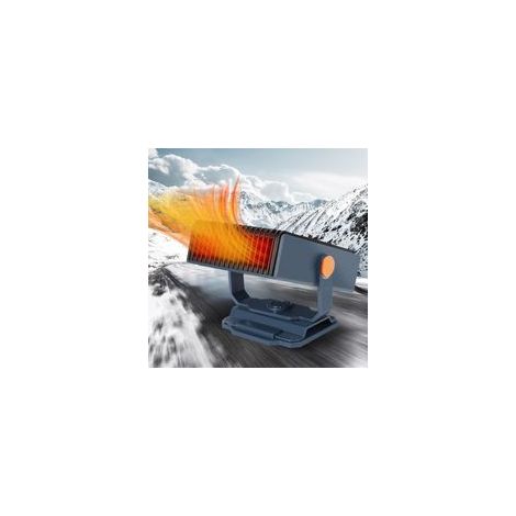 Chauffage de voiture 12 V 150 W, ventilateur de refroidissement et de chauffage portable 2 en 1, ventilateur de voiture, dégivreur et désembueur de parebrise avec prise allumecigare, rotation à 360°
