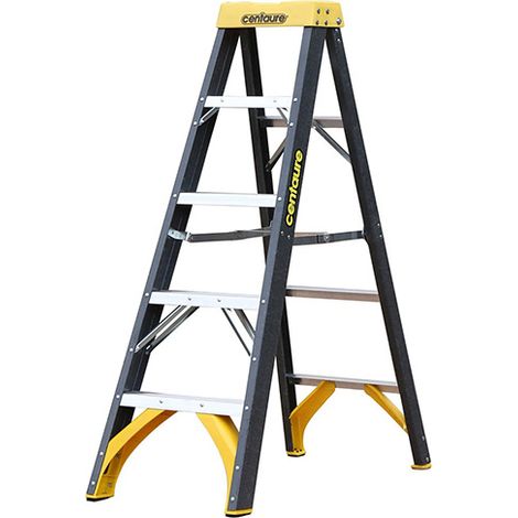 Centaure – Escabeau isolant 5 marches en fibre de verre – Hauteur de travail max. 2.40m – Charge testée 260kg – 462805