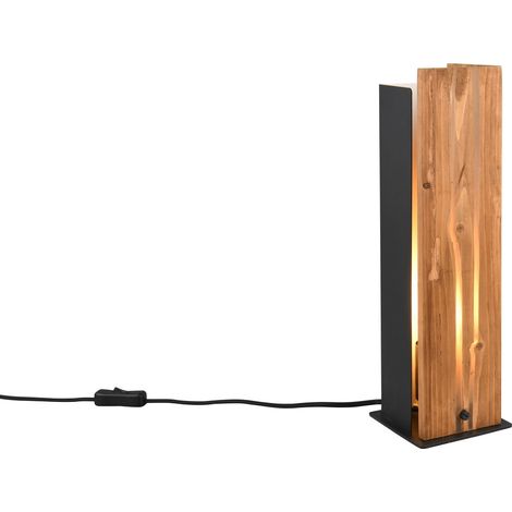 Lampada da tavolo KARUNI legno nero E27 10W Trio 40cm (1/5)