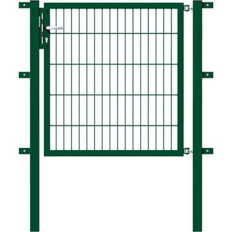 ALBERTS Einzeltor Flexo, fvz.grün Kst.b.RAL 6005, lichte BxH1000x1000, PF60x60/1500mm, DIY (1/3)