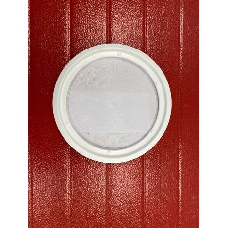 4M – Hublot rond 310 mm à visser blanc – Vitre pour porte de garage 22 à 24 mm – Installation facile avec vis incluses (1/4)