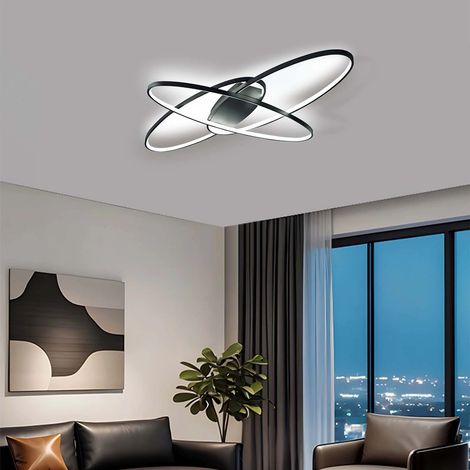 40W LED Modern Ceiling Light Fixture Living Room Dimmable Ceiling Lamp with Remote Control (1/5)