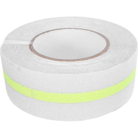 Ruban Adhésif Antidérapant Intérieur pour Escaliers et Tapis, Adhérence Solide en Peva, Facile à Découper, Avertissement de Sécurité Lumineux pour Crépuscule et Pluie (1/5)