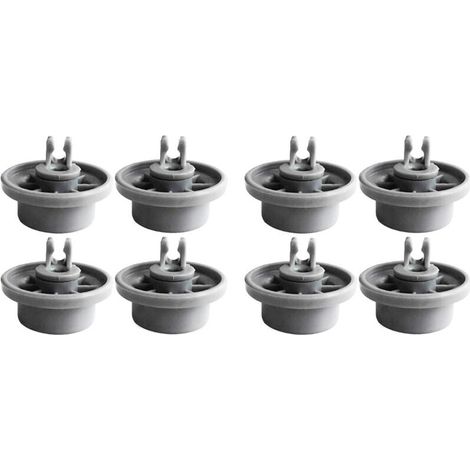8 roulettes universelles pour panier inférieur de lave-vaisselle – compatibles Siemens, Bosch, Neff (réf. 165314)