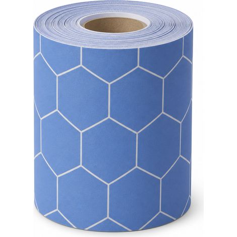 Selbstklebender rutschfester Bodenaufkleber für das Badezimmer Blau 60 cm (1/5)