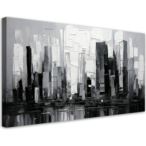 Wandbild für das Schlafzimmer Abstraktion Architektur Wolkenkratzer 80x40 cm (1/5)