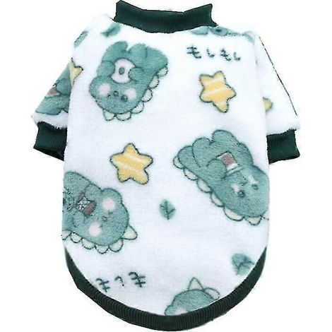 Niedliche, weiche Flanellweste mit Cartoon-Print für Haustiere – warme Winterkleidung für kleine Hunde, Welpen und Katzen, passend für Französische Bulldoggen und Yorkshire Terrier. (1/5)