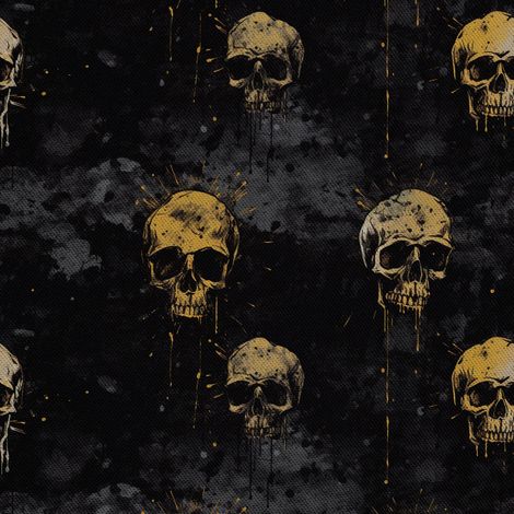 Tela decorativa para exteriores Oxford - Motivo de calavera I DX4794 (1/5)