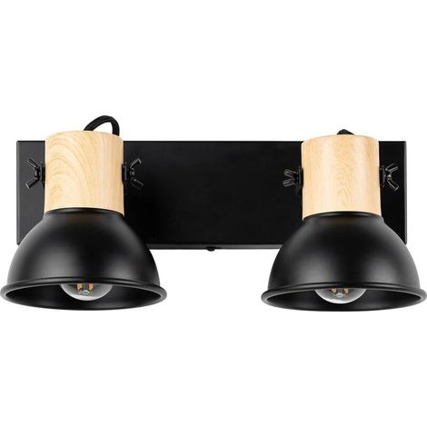 [NEUWERTIG] B-Ware Lindby Wandleuchte Strahler Lampe schwarz zweiflammig LED für Wohnzimmer Küche (1/2)