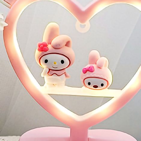 Veilleuse de bureau mignonne avec oreilles de lapin, lampe décorative pour chambre d'enfant, crèche ou dortoir, protection des yeux, type 2