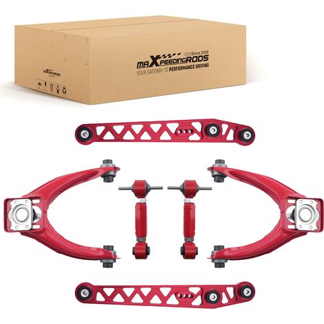 Adjustable 6x Front & Rear Control Arms + Camber Kits For Honda Civic 1996-2000 (1/5)