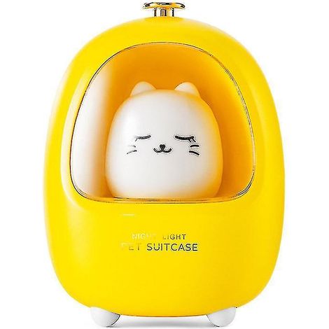 Veilleuse mignonne pour chambre d'enfant, lampe chaton pour chambre de bébé, lampe de chevet rechargeable par USB, veilleuse (1/2)
