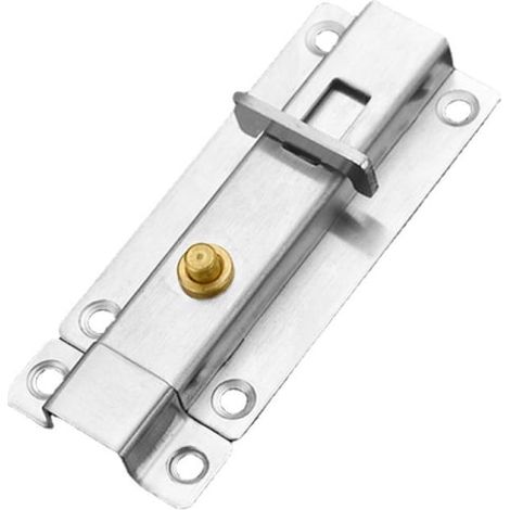 Verrou de porte automatique en acier inoxydable, tête en cuivre, loquet de porte salle de bain, pêne dormant anti-effraction pour porte en bois (1/4)