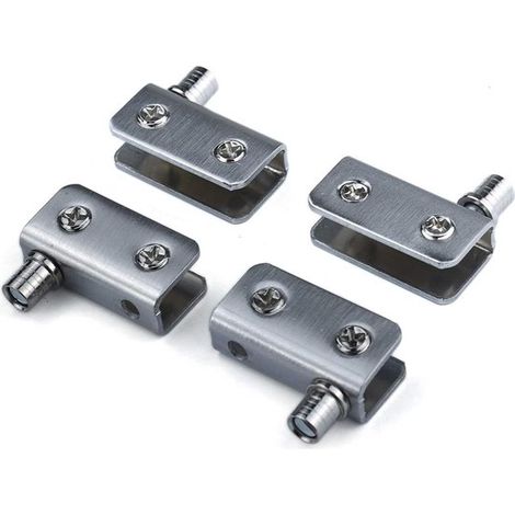 Set di 4 cerniere per mobili smontabili in acciaio inossidabile - Cerniere per porte - Cerniere per finestre - Cerniere per armadi - Mini cerniere - Argento (1/4)