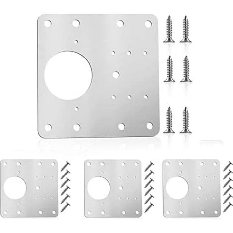 4 pz piastra riparatrice inox per riparare cerniere ante dei mobili armadi cucin (1/5)