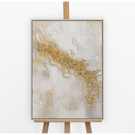 Gemälde Lichtspalte Rahmen Beige 70x50 cm (1/5)