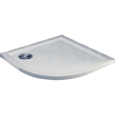 Piatto Doccia Semicircolare 90x90 cm in Acrilico Fosterberg Floret 4 Bianco Lucido (1/5)