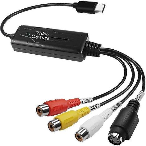 Carte d'acquisition vidéo, adaptateur RCA AV vers USB-C, convertisseur NTSC/PAL S-Vidéo/Composite 1 canal (1/5)