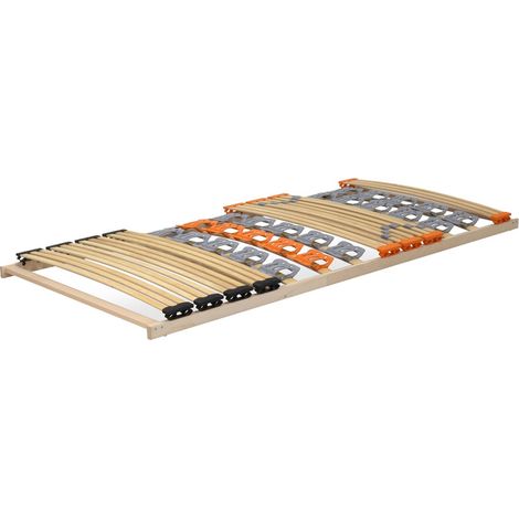 NAM Sommier à lattes ergonomique en bois avec plots de soutien 7 zones de confort 80X200 cm (1/5)