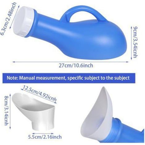 Urinal Portable - 1000 ml - Pour Déplacements et Usage Domestique - Unisexe - 1 Pièce (1/5)