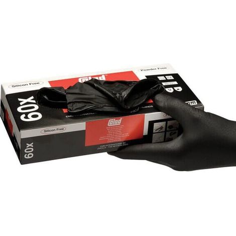 Guanti nitrile Colad senza polvere resistenti 60 unità (1/4)