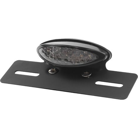 Feu arrière LED fumé pour moto, avec éclairage de plaque d'immatriculation et stop, style café racer. (1/5)