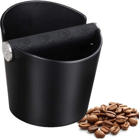 Plateau pour cafetière à piston, accessoire de barista, avec barre de frappe en métal amovible et base antidérapante. (1/5)