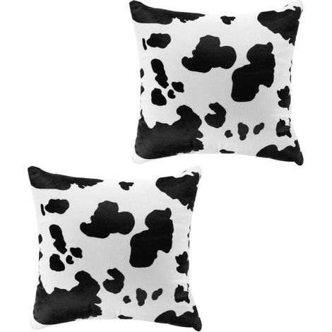 taies d oreiller motif vache en coton et lin confortables et (1/5)