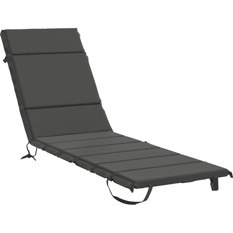 Cuscino per Lettino GEMERT 100% Poliestere Antracite vidaXL (1/5)