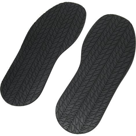 Une paire de chaussures montantes avec une semelle mesurant 12,7 pouces de long et 4,9 pouces de large, dotée d'une semelle en caoutchouc antidérapante et antibruit pour la réparation et le remplaceme