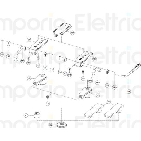 fadini pièce détachée clé de verrouillage/déverrouillage pour combi 740 740100 (1/3)