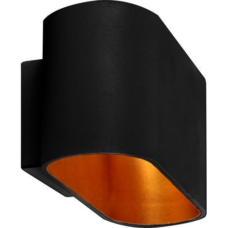 Applique noire/or G9 1x10W ELISSA 324412 Polux alu (1/5)