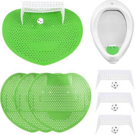 Football Goal Urinal Screen, 4 Pcs Urinal Screen, Hygienic Plastic Urinal Screen, Splash Guard, Urinal Filter (1/5)