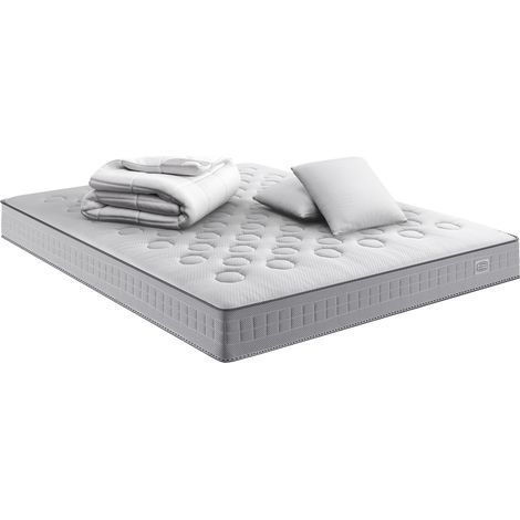 Matelas INITIAL 160x200, ressorts ensachés, ferme, H23 + 2 OREILLERS + COUETTE (1/5)